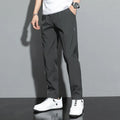 Men'S Pants 2025 Summer New Black Gray Thin Business Casual Pants Outdoor Elastic Breathable Straight Leg Sweatpants