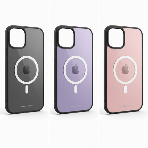 Case Transparente MagSafe com Laterais Pretas