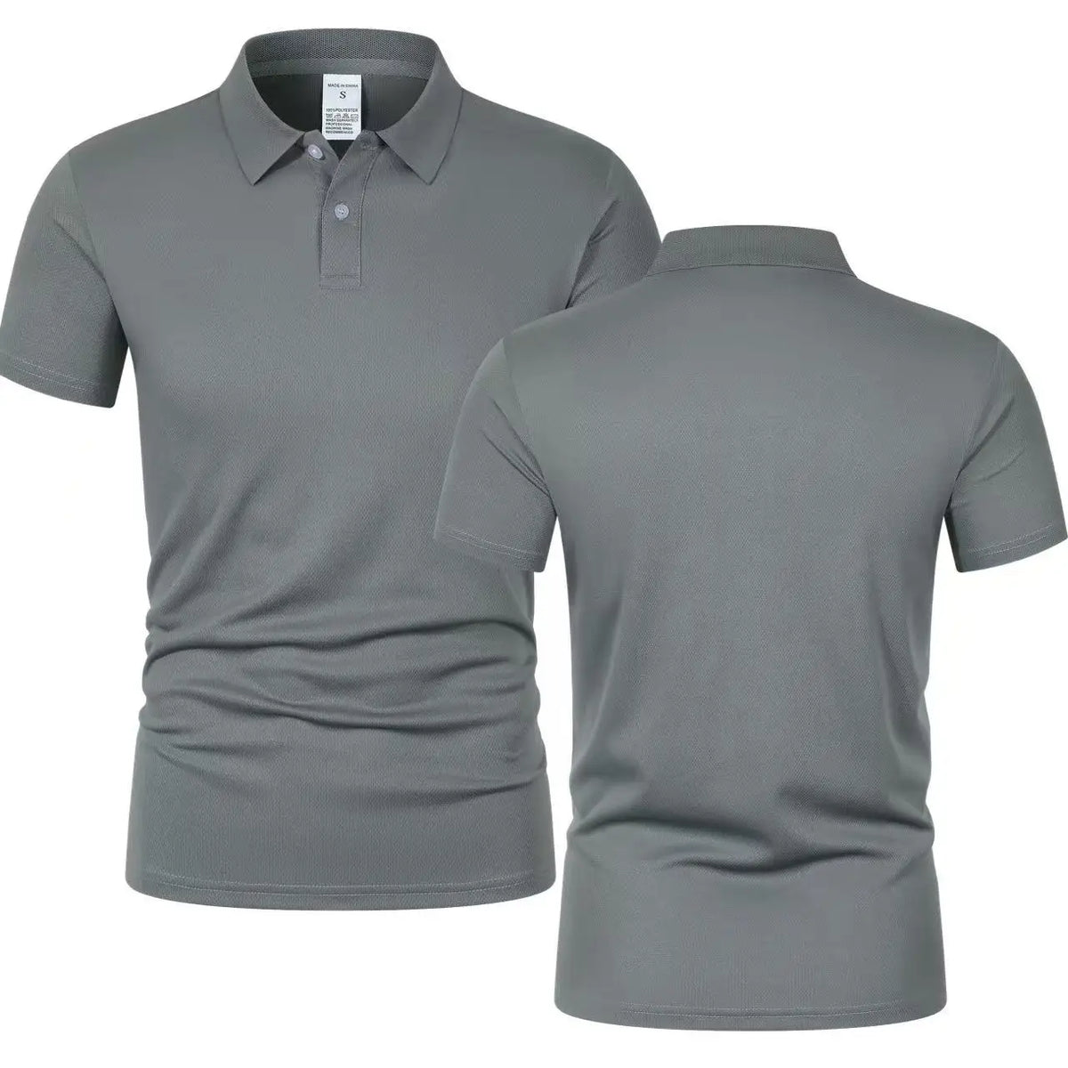 2025 Solid Color Polo Shirt Ultra-Light Men'S Quick-Drying Breathable Sweat-Wicking Shirt Suitable for Fitness Gym and Running