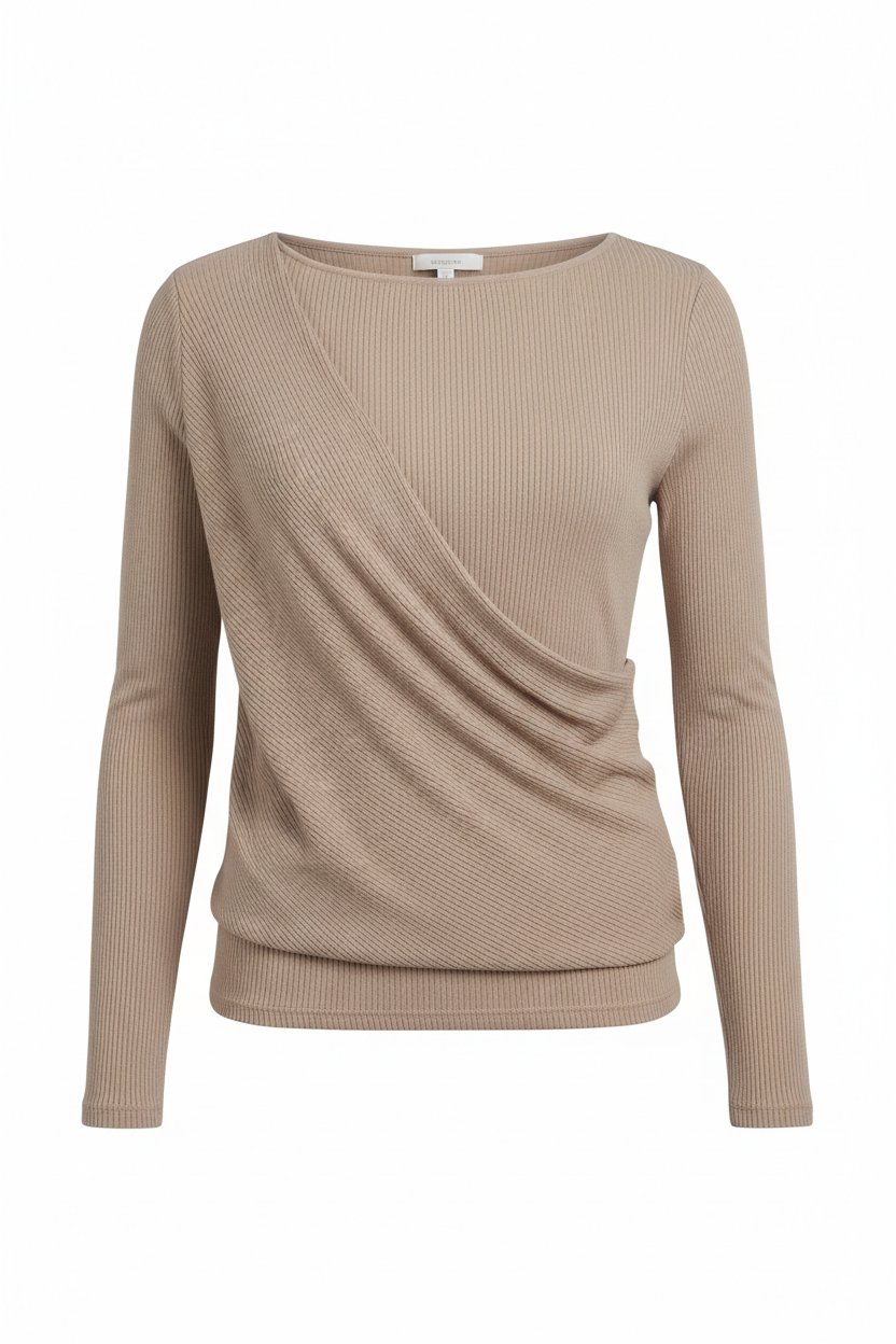 Blusa Feminina Drapeada Ribana